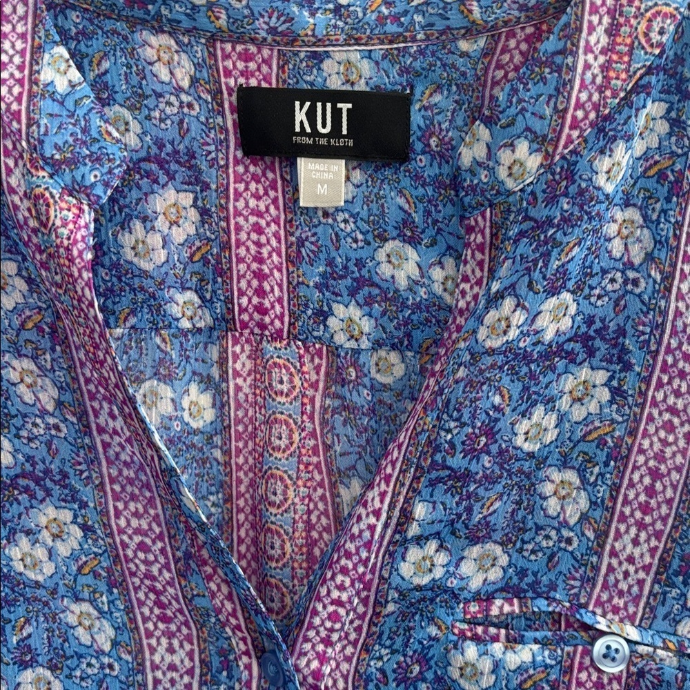 Kut From The Kloth Chiffon Button Down Shirt - Picture 2 of 4